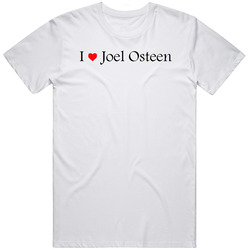 I Love Joel Osteen  Retro Graphic Unisex Cotton White Classic T Shirt