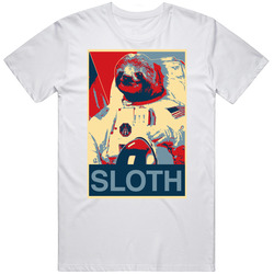 Astronaut Sloth Funny Hope  Meme  Retro Graphic Unisex Cotton White Classic T Shirt