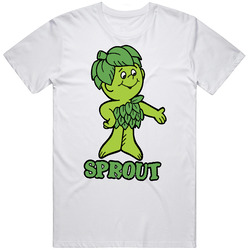 Spout Green Giant  Retro Graphic Unisex Cotton White Classic T Shirt