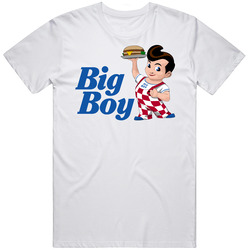 Big Boy  Retro Graphic Unisex Cotton White Classic T Shirt