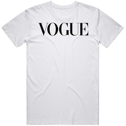 Vogue  Retro Graphic Unisex Cotton White Classic T Shirt