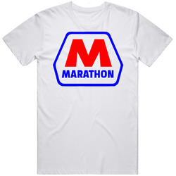 Marathon Gas Oil  Retro Graphic Unisex Cotton White Classic T Shirt