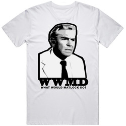 Wwmd Matlock Tv Show White  Retro Graphic Unisex Cotton White Classic T Shirt