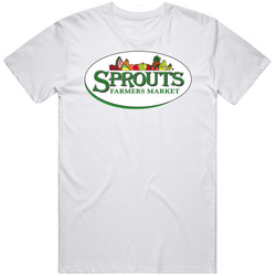 Sprouts Farmers Market Inc Nasdaq Company Logo Employee Fan  Retro Graphic Unisex Cotton White Classic T Shirt