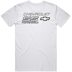 Monte Carlo Ss Automobile Car Truck Motorcycle Auto Parts Cool Distressed Style Brand Logo Emblem  Retro Graphic Unisex Cotton White Classic T Shirt