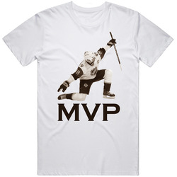 John Scott Nhl All Star Mvp Goal Celebration Sepia  Retro Graphic Unisex Cotton White Classic T Shirt