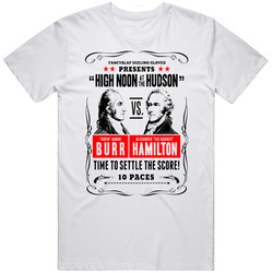 Burr Vs Hamilton  Retro Graphic Unisex Cotton White Classic T Shirt