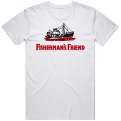 Fishermans Friend  Retro Graphic Unisex Cotton White Classic T Shirt