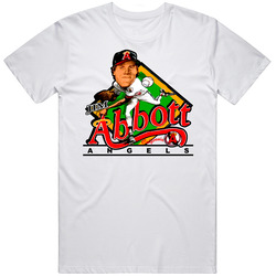 Jim Abbott Retro Baseball Caricature T Shirt