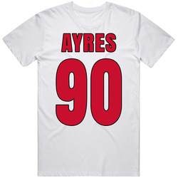 David Ayres 90 Emergency Goalie Carolina Hockey Fan  Retro Graphic Unisex Cotton White Classic T Shirt