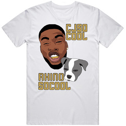 Cj So Cool Rhino So Cool Popular Youtube Personality Fan  Retro Graphic Unisex Cotton White Classic T Shirt