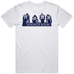 The Legion Of Boom Defense Seattle Football  Retro Graphic Unisex Cotton White Classic T Shirt