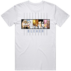 Bleach Anime Manga  Retro Graphic Unisex Cotton White Classic T Shirt