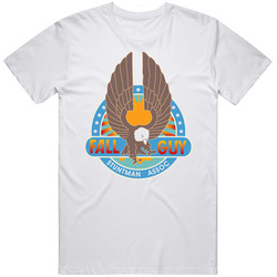 Fall Guy Insignia Vintage 80's Retro  Retro Graphic Unisex Cotton White Classic T Shirt