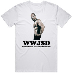 Jason Statham  Retro Graphic Unisex Cotton White Classic T Shirt