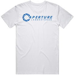 Portal 2 Aperture Science Laborator Video Game  Retro Graphic Unisex Cotton White Classic T Shirt
