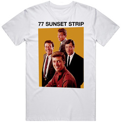 77 Sunset Strip  Retro Graphic Unisex Cotton White Classic T Shirt