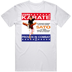 The Karate Kid 2 Sato Dojo  Retro Graphic Unisex Cotton White Classic T Shirt