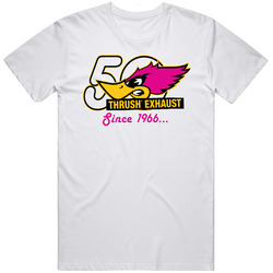 Thrush Exhaust Mufflers Road Runner Logo New  Retro Graphic Unisex Cotton White Classic T Shirt