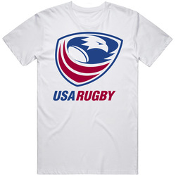 Usa Rugby America  Retro Graphic Unisex Cotton White Classic T Shirt