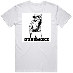Gunsmoke  Retro Graphic Unisex Cotton White Classic T Shirt
