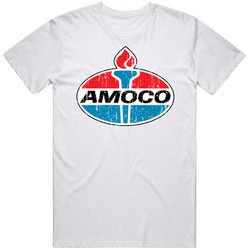 Amoco Automobile Car Parts Cool Brand Logo Emblem  Retro Graphic Unisex Cotton White Classic T Shirt