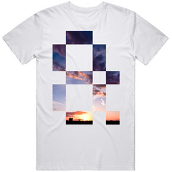 Sunset  Retro Graphic Unisex Cotton White Classic T Shirt