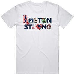 Boston Strong Marathon  Retro Graphic Unisex Cotton White Classic T Shirt
