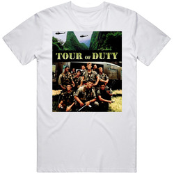 Tour Of Duty 80s Tv Show  Retro Graphic Unisex Cotton White Classic T Shirt