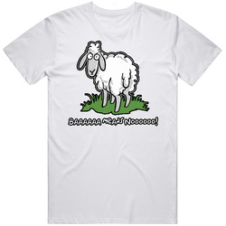 Baa Baaaaaa Means No Nooooo Funny Joke Sheep T Shirt