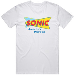 Sonic Drive In Fast Food Lover  Retro Graphic Unisex Cotton White Classic T Shirt