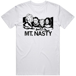 Mt Mount Nasty Woman Hillary Clinton Michelle Obama Funny Mount Rushmore  Retro Graphic Unisex Cotton White Classic T Shirt