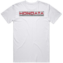 Hondata Automobile Car Truck Motorcycle Auto Parts Cool Distressed Style Brand Logo Emblem  Retro Graphic Unisex Cotton White Classic T Shirt