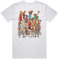 90s Basketball Guards Caricature Vintage  Retro Graphic Unisex Cotton White Classic T Shirt