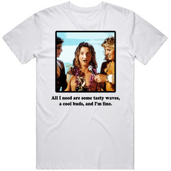 Jeff Spicoli  Tasty Waves A Cool Buds Fast Times At Ridgemount High Retro Graphic Unisex Cotton White Classic T Shirt