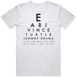 E Ari Vincent Turtle Drama Entourage Retro Graphic Unisex Cotton White Classic T Shirt