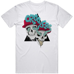 The Crookers White Retro Graphic Unisex Cotton White Classic T Shirt