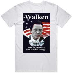 Walken For President Retro Graphic Unisex Cotton White Classic T Shirt