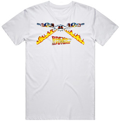 Back to the Future Retro Graphic Unisex Cotton White Classic T Shirt