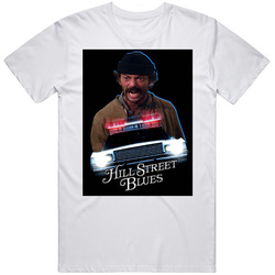 Hill Street Blues BUDD (2).jpg Retro Graphic Unisex Cotton White Classic T Shirt