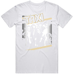 Taxi 70s vintage tv funny (2).jpg Retro Graphic Unisex Cotton White Classic T Shirt