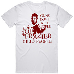 Joe Frazier Gun Kill Retro Graphic Unisex Cotton White Classic T Shirt