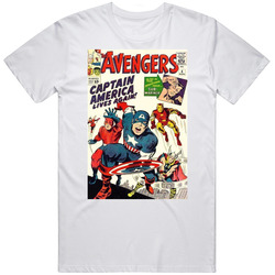The Avengers Superhero Comic Retro Graphic Unisex Cotton White Classic T Shirt
