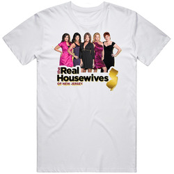 Real Housewives New Jersey Retro Graphic Unisex Cotton White Classic T Shirt