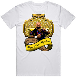 Bam Bam Bigelow Wrestling Tribute Retro Graphic Unisex Cotton White Classic T Shirt