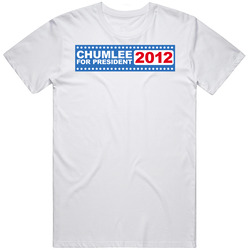 Chumlee For President 2012 Retro Graphic Unisex Cotton White Classic T Shirt