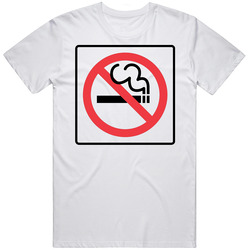 No Smoking Retro Graphic Unisex Cotton White Classic T Shirt
