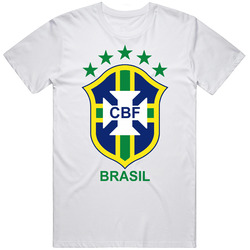 Brasil Retro Graphic Unisex Cotton White Classic T Shirt