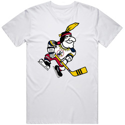 Kansas City Scouts Mascot Hockey Retro Graphic Unisex Cotton White Classic T Shirt