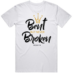 Bent But Never Broken Retro Graphic Unisex Cotton White Classic T Shirt